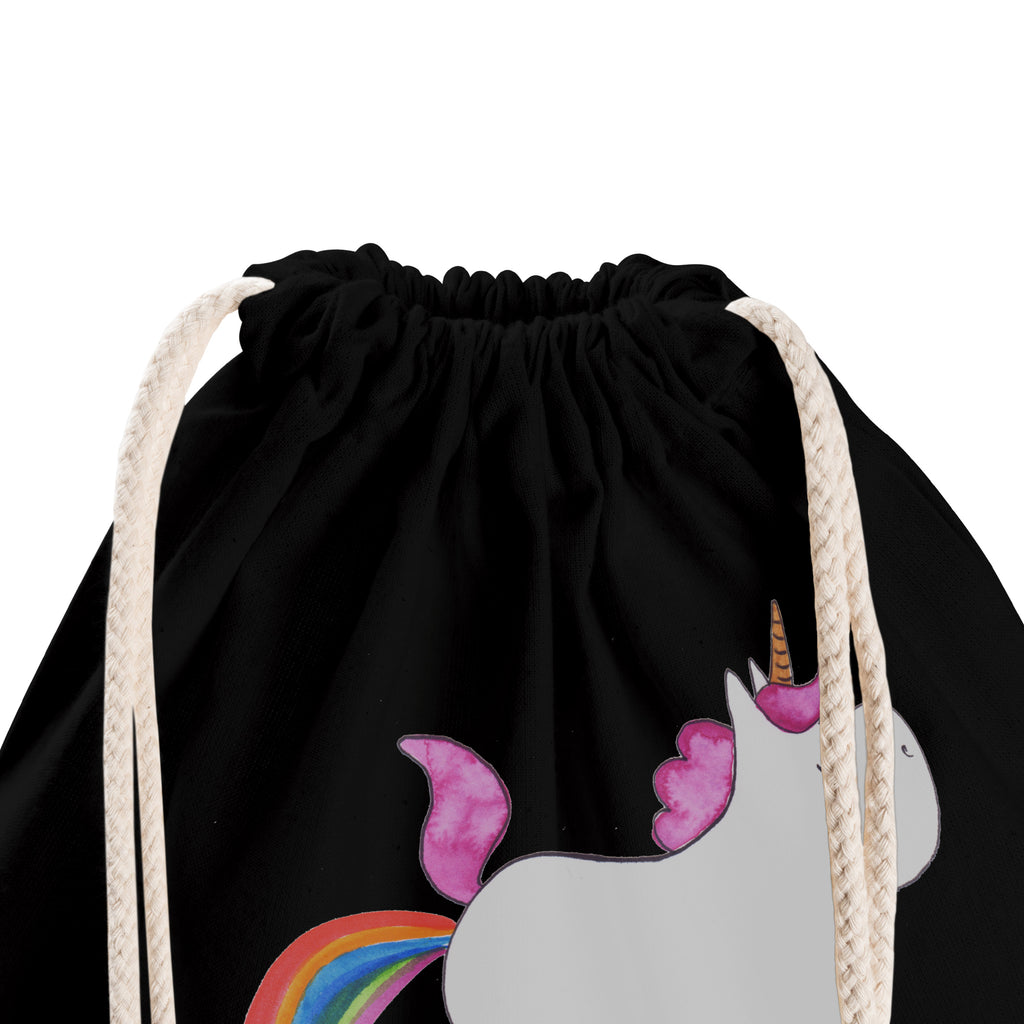Sportbeutel Einhorn Pupsend Turnbeutel, Beutel, Sporttasche, Tasche, Stoffbeutel, Einhorn, Einhörner, Einhorn Deko, Pegasus, Unicorn, Pups, Regenbogen, Glitzer, Einhornpower, Erwachsenwerden, Spaß, lustig, Freundin