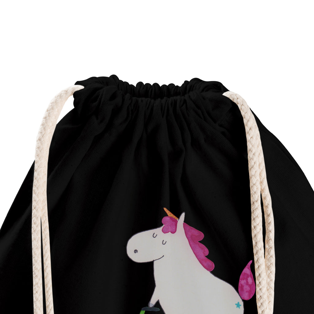 Sportbeutel Einhorn Radfahrer Turnbeutel, Beutel, Sporttasche, Tasche, Stoffbeutel, Einhorn, Einhörner, Einhorn Deko, Pegasus, Unicorn, Radfahren, Radfahrer, Rad, Bike, Feenstaub, Konfetti, Luxusproblem, Kummer, Liebeskummer