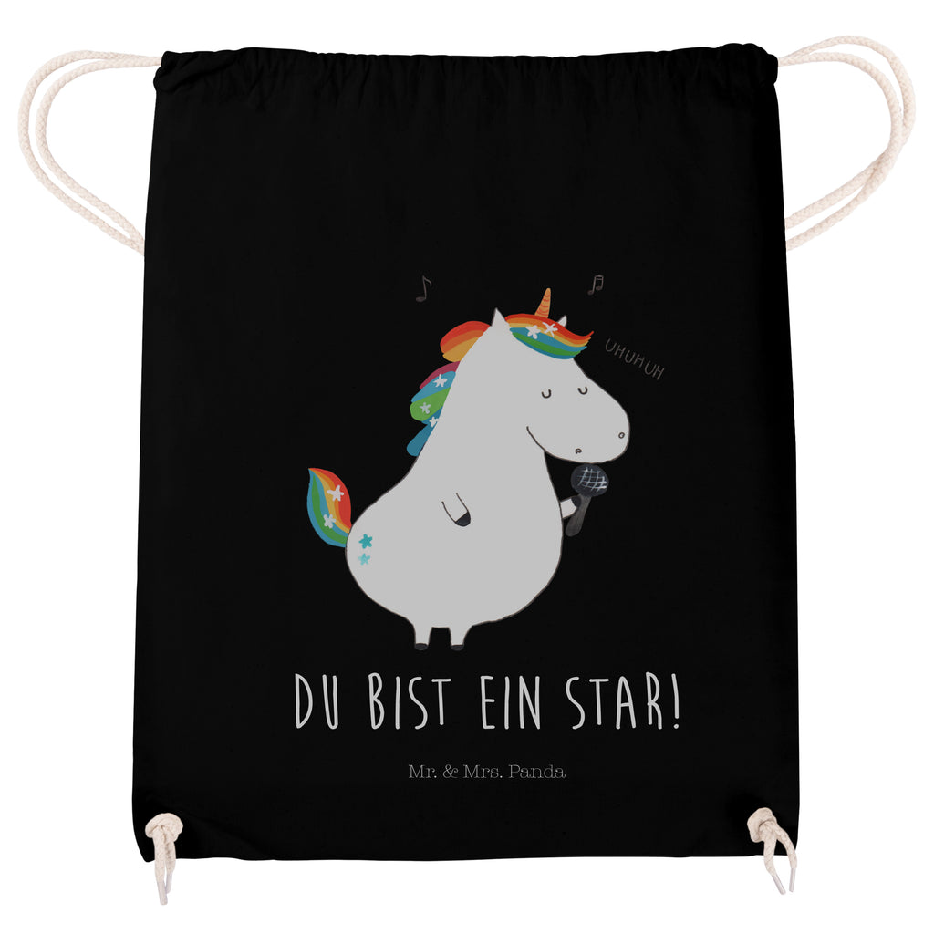Sportbeutel Einhorn Sänger Turnbeutel, Beutel, Sporttasche, Tasche, Stoffbeutel, Einhorn, Einhörner, Einhorn Deko, Pegasus, Unicorn, Glitzer, Konfetti, Party, Geburtstag, Feier, Fest, Disco, Sängerin, Sänger, Freundin