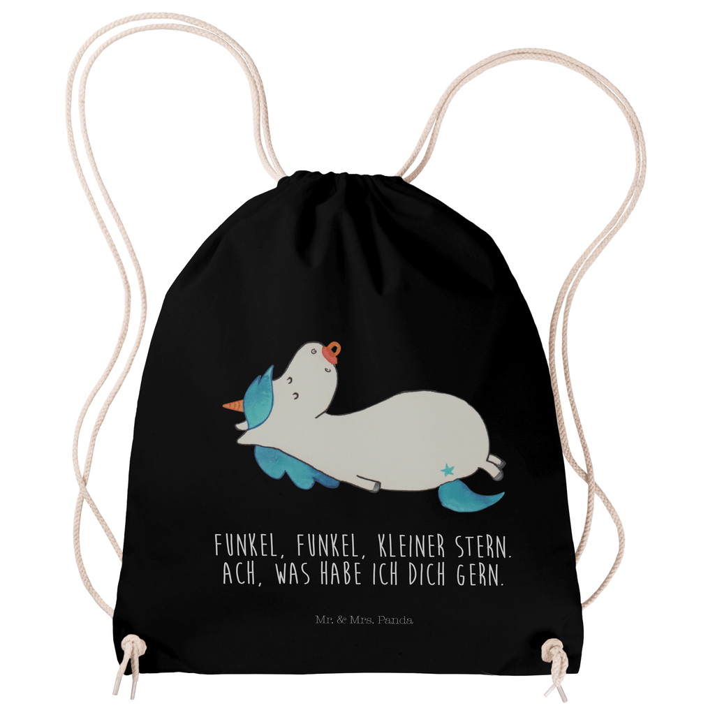 Sportbeutel Einhorn Schnullie Turnbeutel, Beutel, Sporttasche, Tasche, Stoffbeutel, Einhorn, Einhörner, Einhorn Deko, Pegasus, Unicorn, Baby, Kleinkind, Geburt, Geburtstag, Säugling, Schnuller, Geschenk Geburt, Mutter, Mama