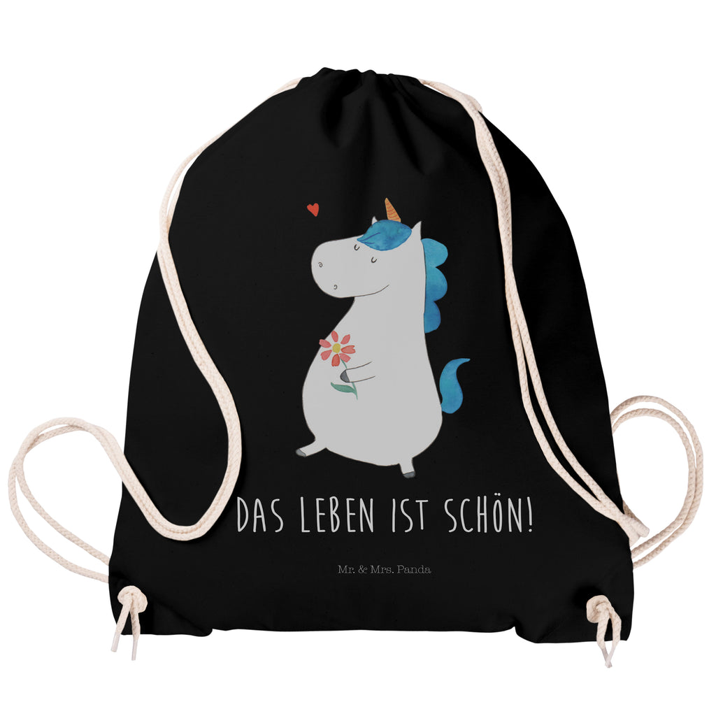 Sportbeutel Einhorn Spaziergang Turnbeutel, Beutel, Sporttasche, Tasche, Stoffbeutel, Einhorn, Einhörner, Einhorn Deko, Pegasus, Unicorn, Glitzer, Blumen, Spaziergang, Motivation, Gute Laune, Freude, Freundin, Mutter, Schwester