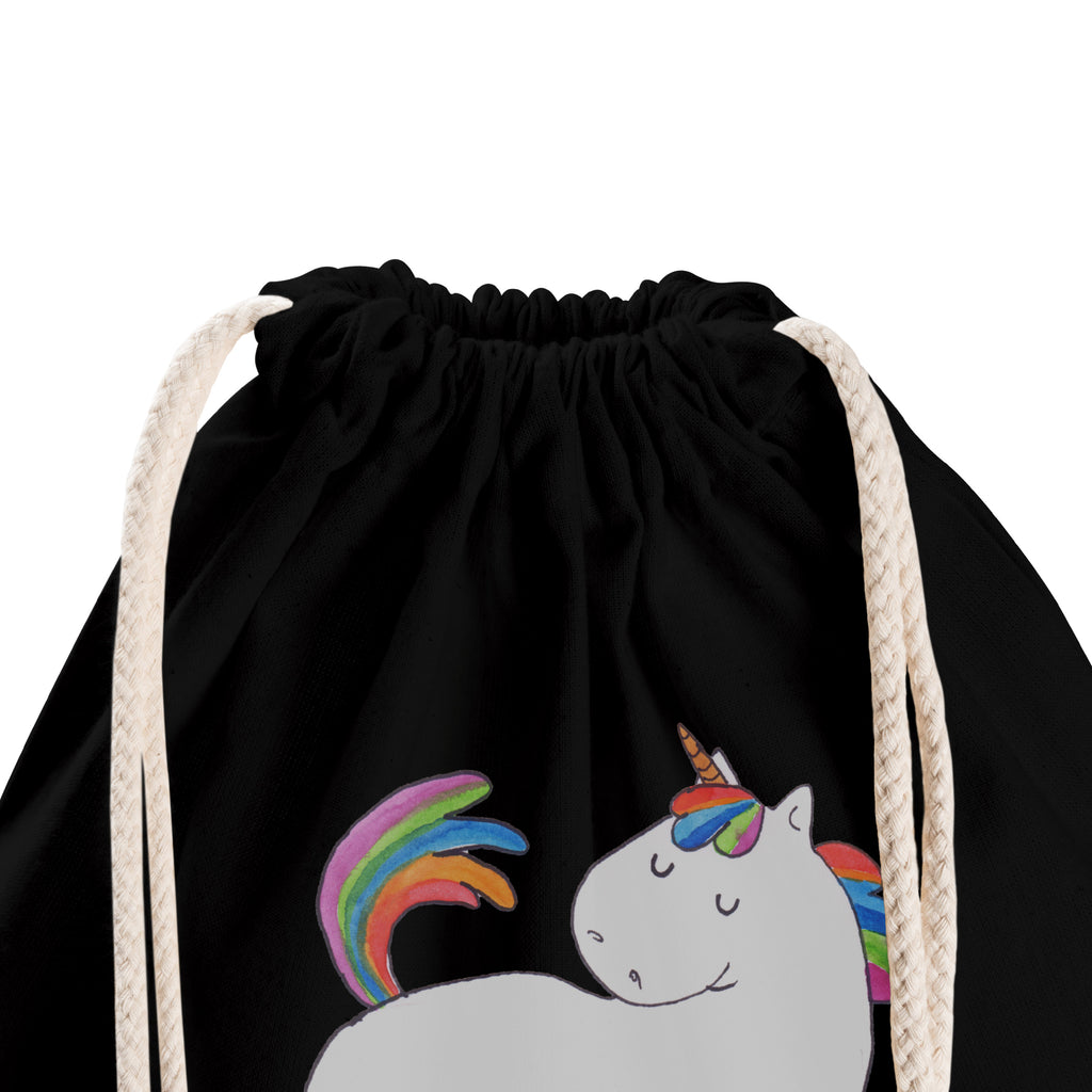 Sportbeutel Einhorn stolzierend Turnbeutel, Beutel, Sporttasche, Tasche, Stoffbeutel, Einhorn, Einhörner, Einhorn Deko, Pegasus, Unicorn, stolz, anders, bunt, Pferd, Reiter, Reiten, Freundin, Geschenk