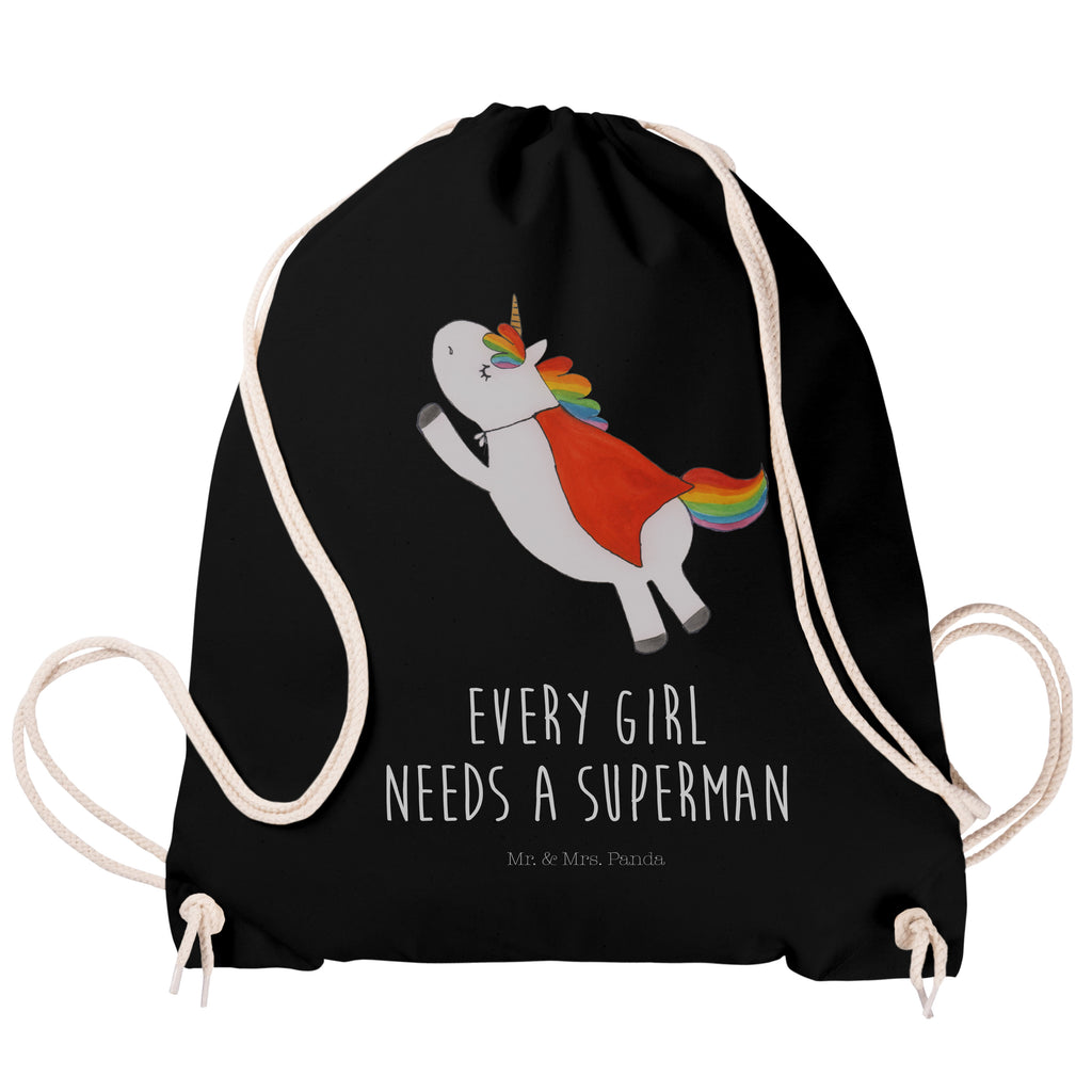 Sportbeutel Einhorn Super Turnbeutel, Beutel, Sporttasche, Tasche, Stoffbeutel, Einhorn, Einhörner, Einhorn Deko, Pegasus, Unicorn, Traummann, Superheld, Held, Freundin, Geschenk, Girl, Mädchen