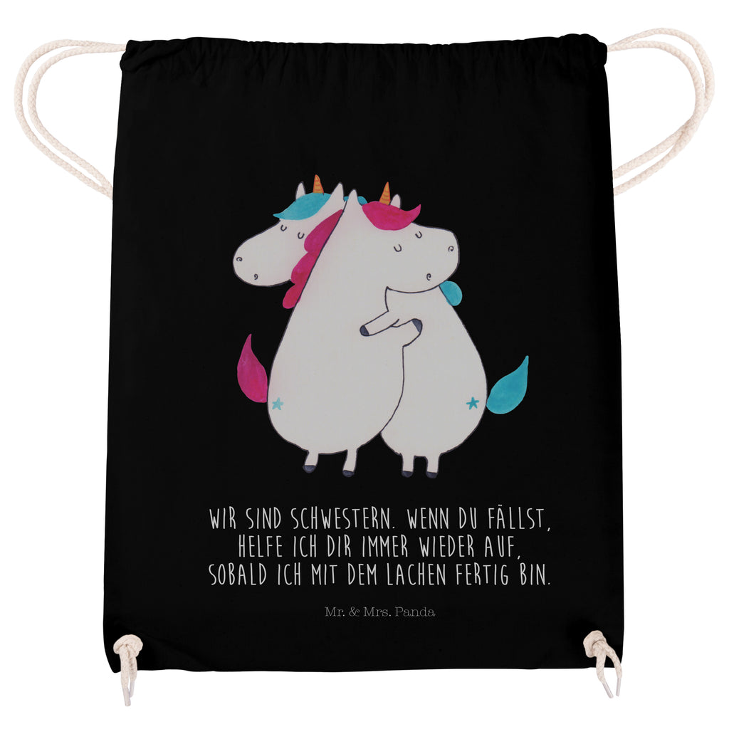 Sportbeutel Einhörner Umarmen Turnbeutel, Beutel, Sporttasche, Tasche, Stoffbeutel, Einhorn, Einhörner, Einhorn Deko, Pegasus, Unicorn, Freundinnen, Freundin, BFF, Schwester, Schwestern, Familie, Geschwister, Sister, Liebe
