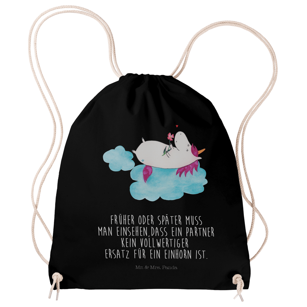 Sportbeutel Einhorn verliebt auf Wolke Turnbeutel, Beutel, Sporttasche, Tasche, Stoffbeutel, Einhorn, Einhörner, Einhorn Deko, Pegasus, Unicorn, verliebt, Liebe, Liebesbeweis, Freundin, Wolke