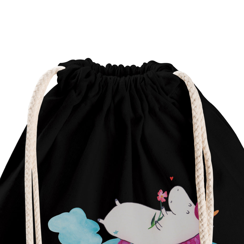 Sportbeutel Einhorn verliebt auf Wolke Turnbeutel, Beutel, Sporttasche, Tasche, Stoffbeutel, Einhorn, Einhörner, Einhorn Deko, Pegasus, Unicorn, verliebt, Liebe, Liebesbeweis, Freundin, Wolke