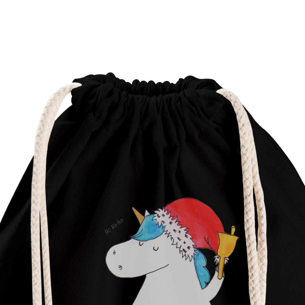 Sportbeutel Einhorn Weihnachtsmann Turnbeutel, Beutel, Sporttasche, Tasche, Stoffbeutel, Einhorn, Einhörner, Einhorn Deko, Pegasus, Unicorn, Gin, Schokolade, Schoki, Weihnachten, Weihnachtsmann, Nikolaus, Wunschzettel, Wunschliste, Feenstaub