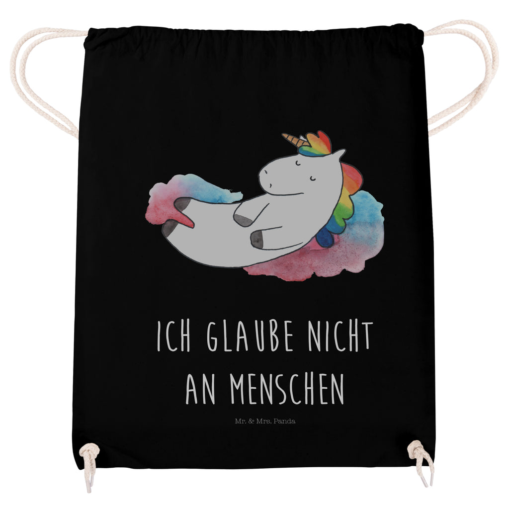 Sportbeutel Einhorn Wolke 7 Turnbeutel, Beutel, Sporttasche, Tasche, Stoffbeutel, Einhorn, Einhörner, Einhorn Deko, Pegasus, Unicorn, verliebt, Menschen, witzig, lustig, Geschenk, Glaube, Realität, Lächeln
