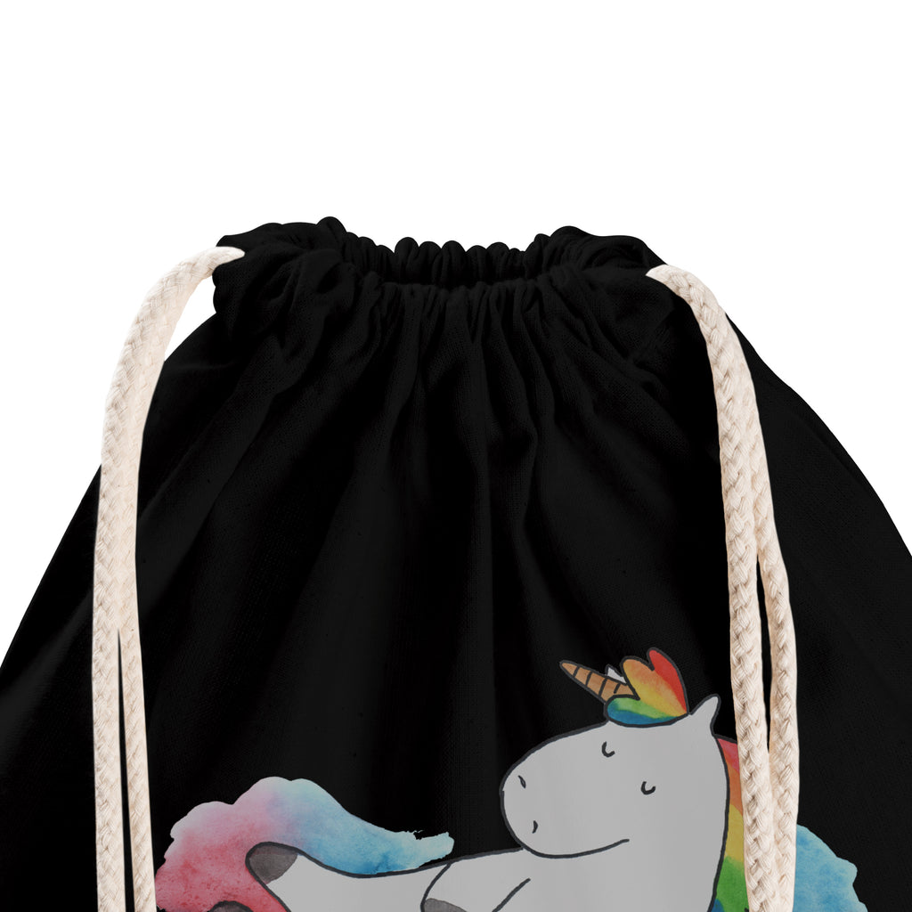Sportbeutel Einhorn Wolke 7 Turnbeutel, Beutel, Sporttasche, Tasche, Stoffbeutel, Einhorn, Einhörner, Einhorn Deko, Pegasus, Unicorn, verliebt, Menschen, witzig, lustig, Geschenk, Glaube, Realität, Lächeln