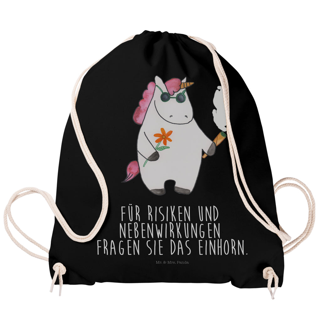 Sportbeutel Einhorn Woodstock Turnbeutel, Beutel, Sporttasche, Tasche, Stoffbeutel, Einhorn, Einhörner, Einhorn Deko, Pegasus, Unicorn, Kiffen, Joint, Zigarette, Alkohol, Party, Spaß. lustig, witzig, Woodstock