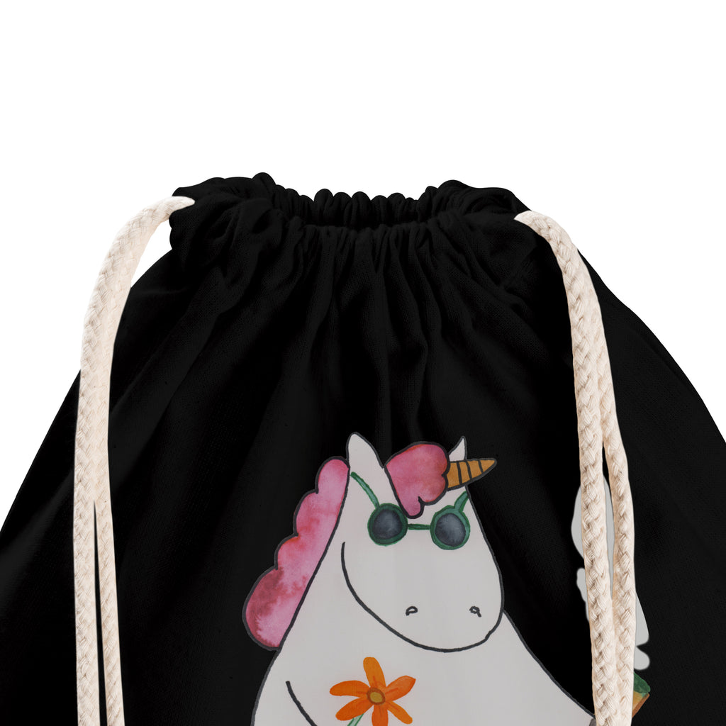 Sportbeutel Einhorn Woodstock Turnbeutel, Beutel, Sporttasche, Tasche, Stoffbeutel, Einhorn, Einhörner, Einhorn Deko, Pegasus, Unicorn, Kiffen, Joint, Zigarette, Alkohol, Party, Spaß. lustig, witzig, Woodstock