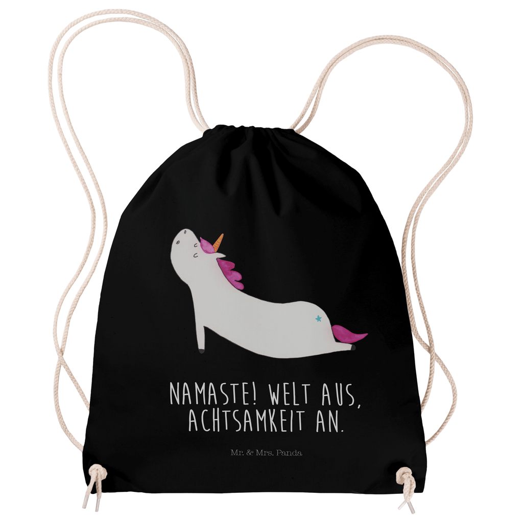 Sportbeutel Einhorn Yoga Turnbeutel, Beutel, Sporttasche, Tasche, Stoffbeutel, Einhorn, Einhörner, Einhorn Deko, Pegasus, Unicorn, Yoga, Namaste, Achtsamkeit, Entspannung, Joga, Yogamatte, Sport, lustig, witzig, süß