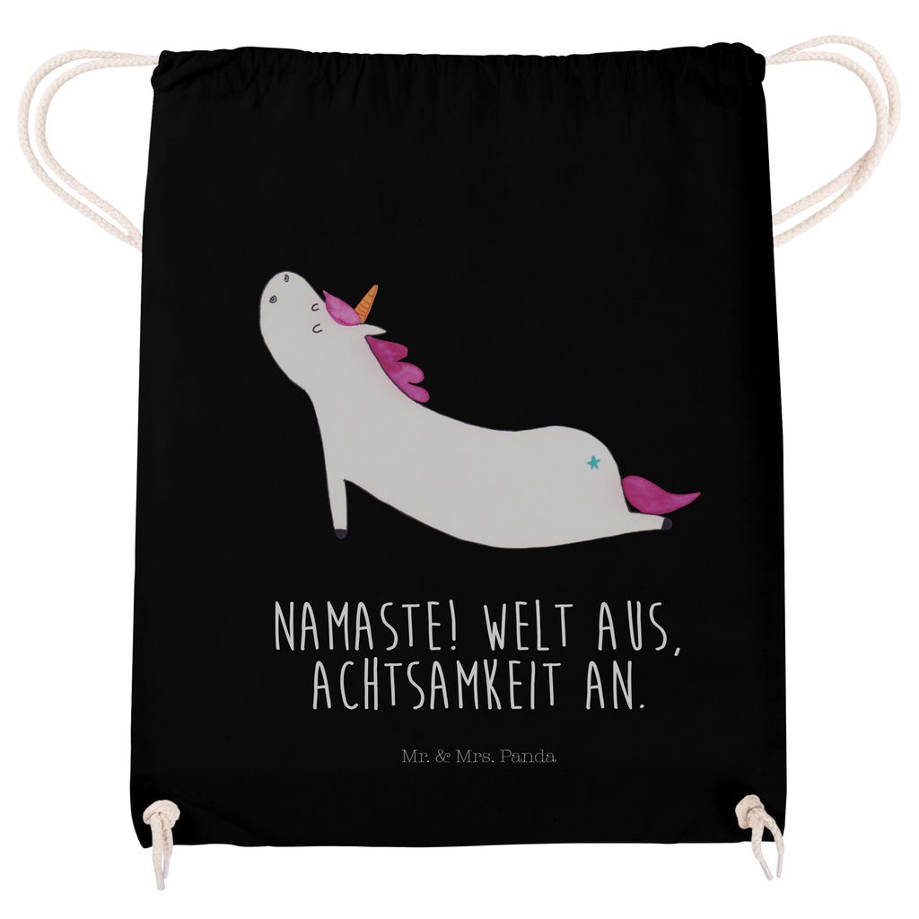 Sportbeutel Einhorn Yoga Turnbeutel, Beutel, Sporttasche, Tasche, Stoffbeutel, Einhorn, Einhörner, Einhorn Deko, Pegasus, Unicorn, Yoga, Namaste, Achtsamkeit, Entspannung, Joga, Yogamatte, Sport, lustig, witzig, süß