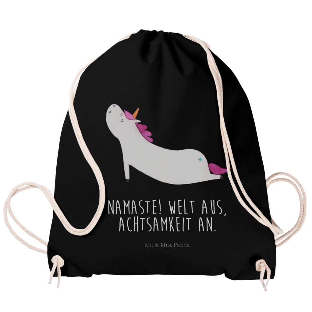 Sportbeutel Einhorn Yoga Turnbeutel, Beutel, Sporttasche, Tasche, Stoffbeutel, Einhorn, Einhörner, Einhorn Deko, Pegasus, Unicorn, Yoga, Namaste, Achtsamkeit, Entspannung, Joga, Yogamatte, Sport, lustig, witzig, süß