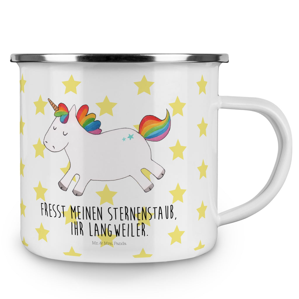 Camping Emaille Tasse Einhorn Happy Campingtasse, Trinkbecher, Metalltasse, Outdoor Tasse, Emaille Trinkbecher, Blechtasse Outdoor, Emaille Campingbecher, Edelstahl Trinkbecher, Metalltasse für Camping, Kaffee Blechtasse, Camping Tasse Metall, Einhorn, Einhörner, Einhorn Deko, Pegasus, Unicorn, glücklich, fröhlich, Spaß, Freude, Lebensfreude, witzig, spannend, Lächeln, Lachen