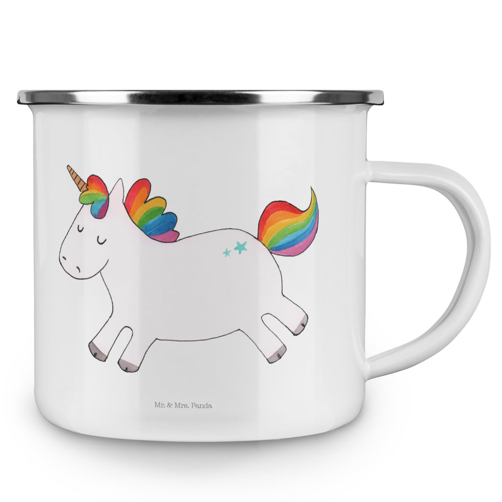 Camping Emaille Tasse Einhorn Happy Campingtasse, Trinkbecher, Metalltasse, Outdoor Tasse, Emaille Trinkbecher, Blechtasse Outdoor, Emaille Campingbecher, Edelstahl Trinkbecher, Metalltasse für Camping, Kaffee Blechtasse, Camping Tasse Metall, Einhorn, Einhörner, Einhorn Deko, Pegasus, Unicorn, glücklich, fröhlich, Spaß, Freude, Lebensfreude, witzig, spannend, Lächeln, Lachen