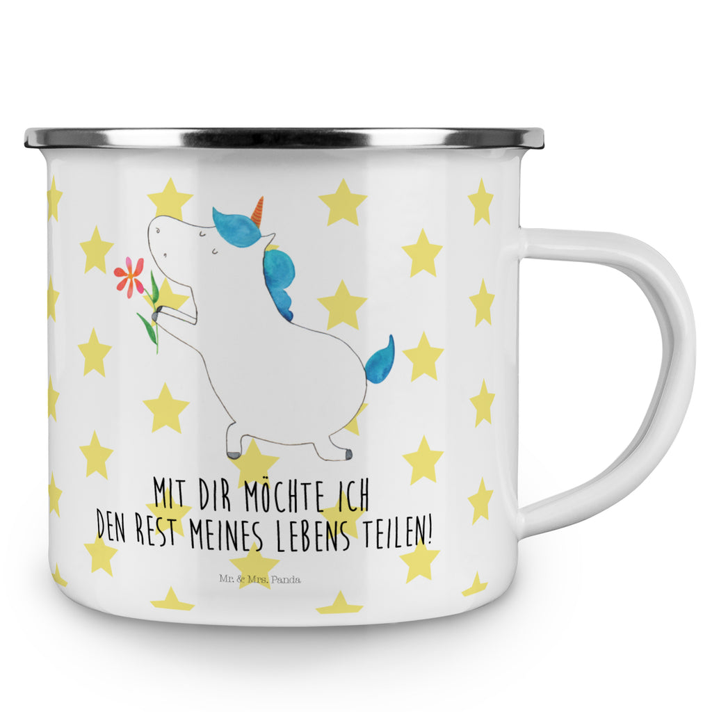 Camping Emaille Tasse Einhorn Blume Campingtasse, Trinkbecher, Metalltasse, Outdoor Tasse, Emaille Trinkbecher, Blechtasse Outdoor, Emaille Campingbecher, Edelstahl Trinkbecher, Metalltasse für Camping, Kaffee Blechtasse, Camping Tasse Metall, Einhorn, Einhörner, Einhorn Deko, Pegasus, Unicorn, Liebe, Liebesbeweis, Antrag, Heiratsantrag, Verlobung, Ehepaar, Pärchen, Partner, Freund, Freundin, Ehe, heiraten