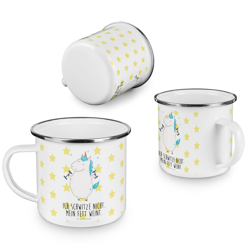 Camping Emaille Tasse Einhorn Fitness Campingtasse, Trinkbecher, Metalltasse, Outdoor Tasse, Emaille Trinkbecher, Blechtasse Outdoor, Emaille Campingbecher, Edelstahl Trinkbecher, Metalltasse für Camping, Kaffee Blechtasse, Camping Tasse Metall, Einhorn, Einhörner, Einhorn Deko, Pegasus, Unicorn, Gym, Fitness, Fitnessstudio, Diät, Abnehmen, Sport, Pumpen, Geräte, Sixpack