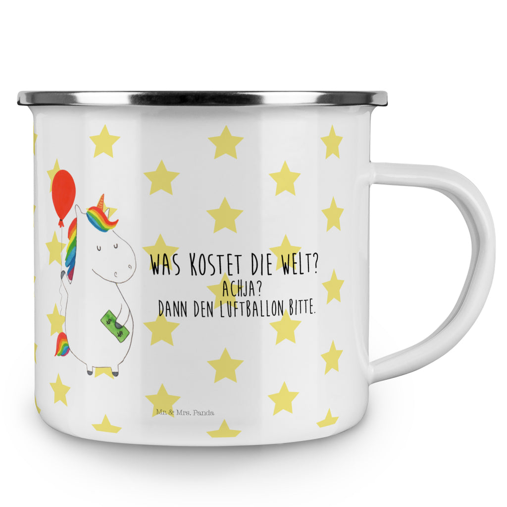 Camping Emaille Tasse Einhorn Luftballon Campingtasse, Trinkbecher, Metalltasse, Outdoor Tasse, Emaille Trinkbecher, Blechtasse Outdoor, Emaille Campingbecher, Edelstahl Trinkbecher, Metalltasse für Camping, Kaffee Blechtasse, Camping Tasse Metall, Einhorn, Einhörner, Einhorn Deko, Pegasus, Unicorn, Luftballon, Geld, Lebenslust, Freude, Geschenk, Freundin