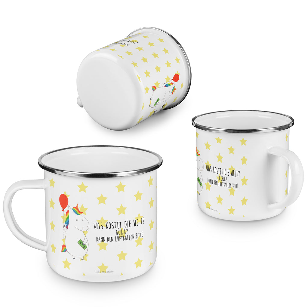 Camping Emaille Tasse Einhorn Luftballon Campingtasse, Trinkbecher, Metalltasse, Outdoor Tasse, Emaille Trinkbecher, Blechtasse Outdoor, Emaille Campingbecher, Edelstahl Trinkbecher, Metalltasse für Camping, Kaffee Blechtasse, Camping Tasse Metall, Einhorn, Einhörner, Einhorn Deko, Pegasus, Unicorn, Luftballon, Geld, Lebenslust, Freude, Geschenk, Freundin