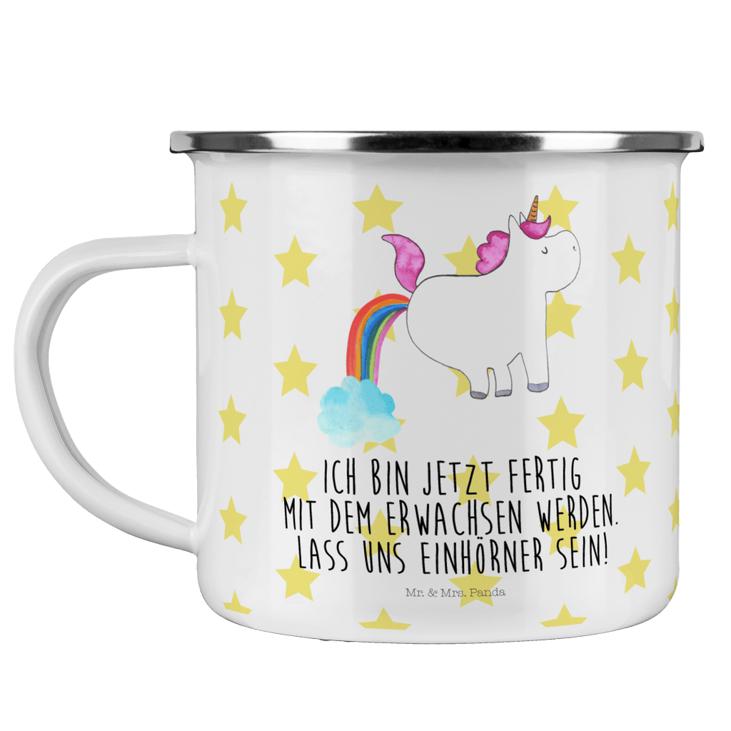 Camping Emaille Tasse Einhorn Pupsend Campingtasse, Trinkbecher, Metalltasse, Outdoor Tasse, Emaille Trinkbecher, Blechtasse Outdoor, Emaille Campingbecher, Edelstahl Trinkbecher, Metalltasse für Camping, Kaffee Blechtasse, Camping Tasse Metall, Einhorn, Einhörner, Einhorn Deko, Pegasus, Unicorn, Pups, Regenbogen, Glitzer, Einhornpower, Erwachsenwerden, Spaß, lustig, Freundin