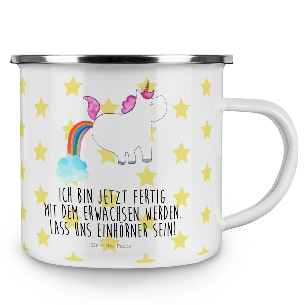 Camping Emaille Tasse Einhorn Pupsend Campingtasse, Trinkbecher, Metalltasse, Outdoor Tasse, Emaille Trinkbecher, Blechtasse Outdoor, Emaille Campingbecher, Edelstahl Trinkbecher, Metalltasse für Camping, Kaffee Blechtasse, Camping Tasse Metall, Einhorn, Einhörner, Einhorn Deko, Pegasus, Unicorn, Pups, Regenbogen, Glitzer, Einhornpower, Erwachsenwerden, Spaß, lustig, Freundin