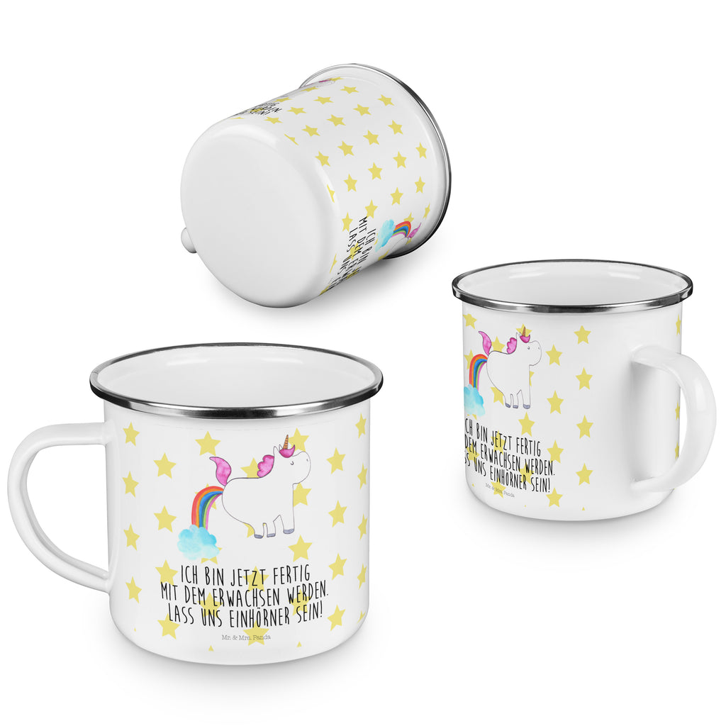 Camping Emaille Tasse Einhorn Pupsend Campingtasse, Trinkbecher, Metalltasse, Outdoor Tasse, Emaille Trinkbecher, Blechtasse Outdoor, Emaille Campingbecher, Edelstahl Trinkbecher, Metalltasse für Camping, Kaffee Blechtasse, Camping Tasse Metall, Einhorn, Einhörner, Einhorn Deko, Pegasus, Unicorn, Pups, Regenbogen, Glitzer, Einhornpower, Erwachsenwerden, Spaß, lustig, Freundin