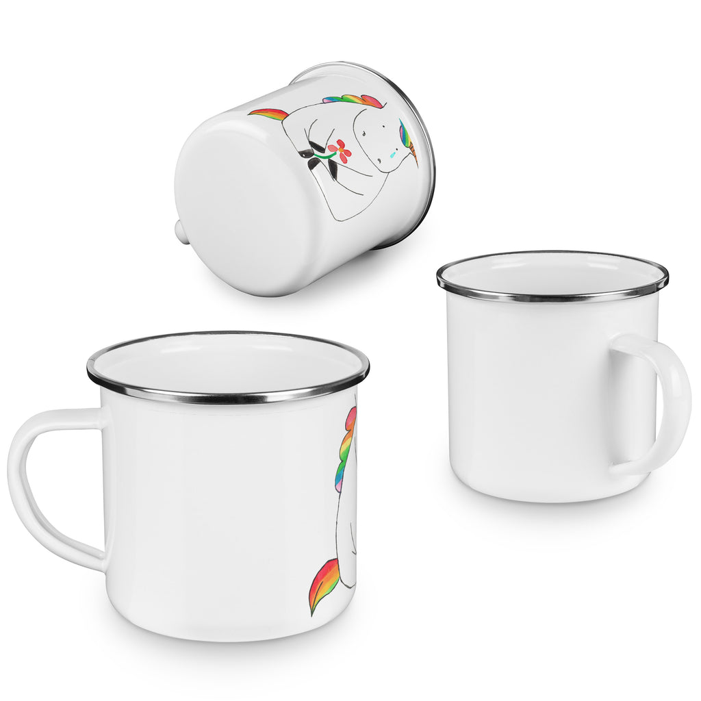Camping Emaille Tasse Einhorn Traurig Campingtasse, Trinkbecher, Metalltasse, Outdoor Tasse, Emaille Trinkbecher, Blechtasse Outdoor, Emaille Campingbecher, Edelstahl Trinkbecher, Metalltasse für Camping, Kaffee Blechtasse, Camping Tasse Metall, Einhorn, Einhörner, Einhorn Deko, Pegasus, Unicorn, Glitzer, Trösten. Freundschaft, Freunde, Liebe, Trauer, Grußkarte, Blume