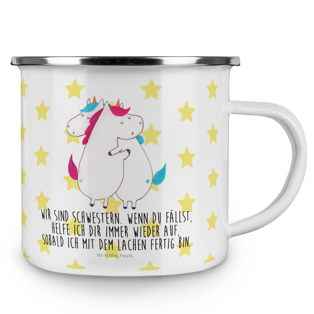 Camping Emaille Tasse Einhörner Umarmen Campingtasse, Trinkbecher, Metalltasse, Outdoor Tasse, Emaille Trinkbecher, Blechtasse Outdoor, Emaille Campingbecher, Edelstahl Trinkbecher, Metalltasse für Camping, Kaffee Blechtasse, Camping Tasse Metall, Einhorn, Einhörner, Einhorn Deko, Pegasus, Unicorn, Freundinnen, Freundin, BFF, Schwester, Schwestern, Familie, Geschwister, Sister, Liebe