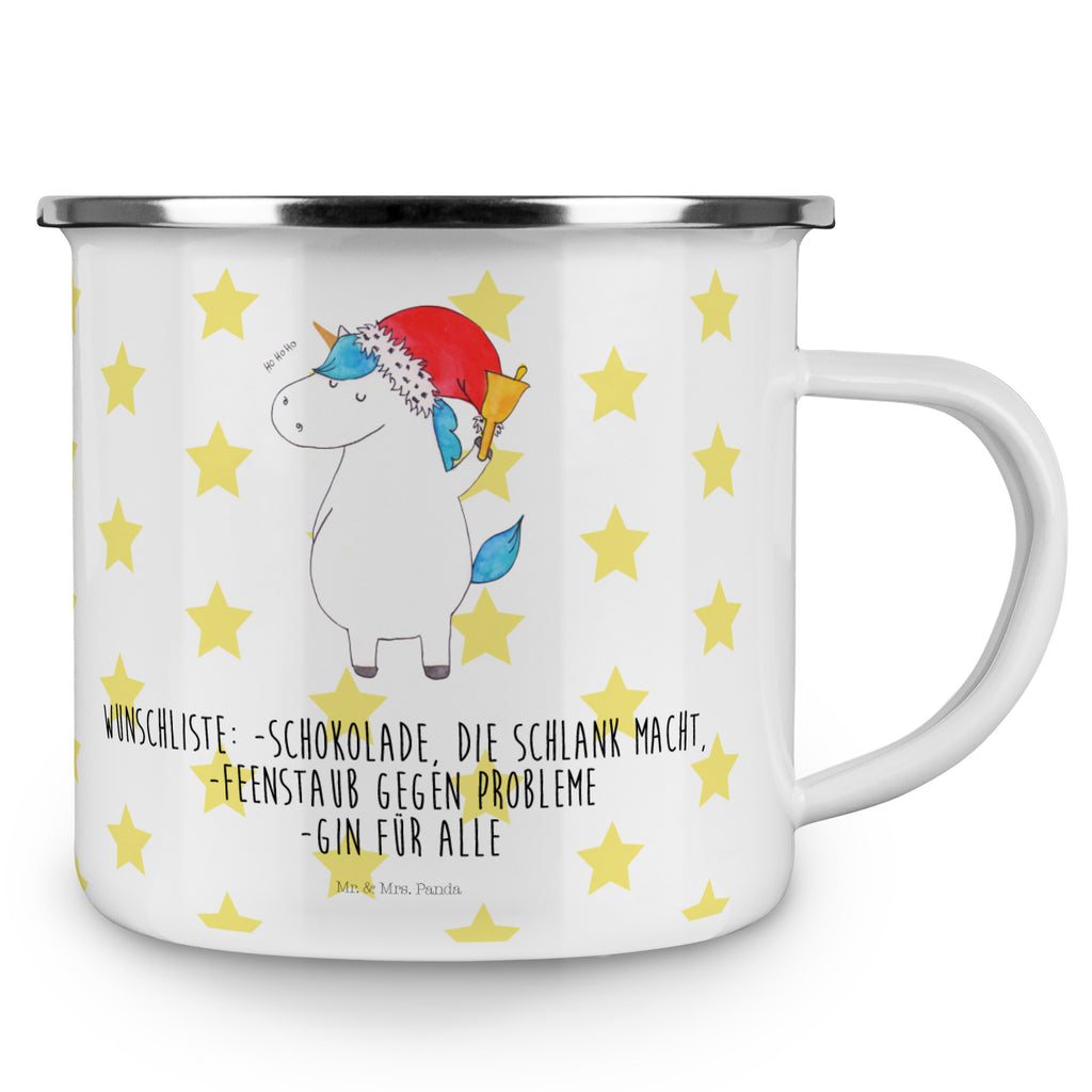 Camping Emaille Tasse Einhorn Weihnachtsmann Campingtasse, Trinkbecher, Metalltasse, Outdoor Tasse, Emaille Trinkbecher, Blechtasse Outdoor, Emaille Campingbecher, Edelstahl Trinkbecher, Metalltasse für Camping, Kaffee Blechtasse, Camping Tasse Metall, Einhorn, Einhörner, Einhorn Deko, Pegasus, Unicorn, Gin, Schokolade, Schoki, Weihnachten, Weihnachtsmann, Nikolaus, Wunschzettel, Wunschliste, Feenstaub