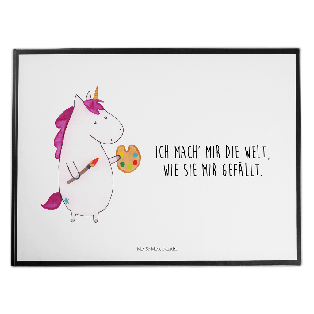 Schreibtischunterlage Einhorn Künstler Schreibunterlage, Schreibtischauflage, Bürobedarf, Büroartikel, Schreibwaren, Schreibtisch Unterlagen, Schreibtischunterlage Groß, Einhorn, Einhörner, Einhorn Deko, Pegasus, Unicorn, Englisch, Künstler, Artist, Malen, Zeichnen, Welt, Farbe, Stift, Pinsel, Geschenk, Maler