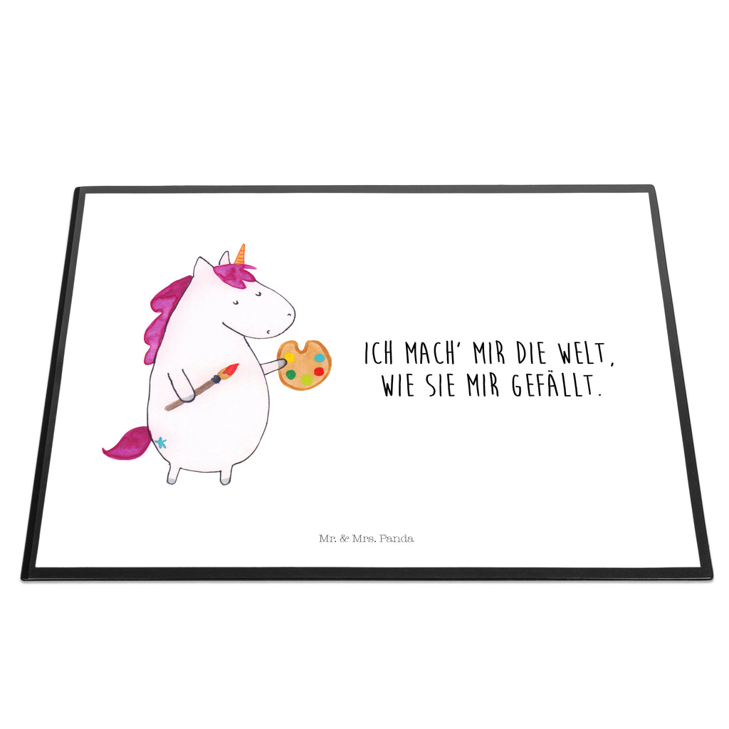 Schreibtischunterlage Einhorn Künstler Schreibunterlage, Schreibtischauflage, Bürobedarf, Büroartikel, Schreibwaren, Schreibtisch Unterlagen, Schreibtischunterlage Groß, Einhorn, Einhörner, Einhorn Deko, Pegasus, Unicorn, Englisch, Künstler, Artist, Malen, Zeichnen, Welt, Farbe, Stift, Pinsel, Geschenk, Maler