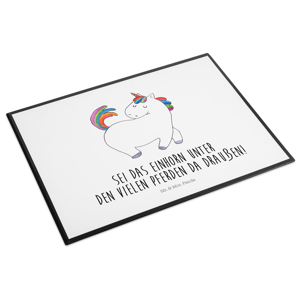 Schreibtischunterlage Einhorn stolzierend Schreibunterlage, Schreibtischauflage, Bürobedarf, Büroartikel, Schreibwaren, Schreibtisch Unterlagen, Schreibtischunterlage Groß, Einhorn, Einhörner, Einhorn Deko, Pegasus, Unicorn, stolz, anders, bunt, Pferd, Reiter, Reiten, Freundin, Geschenk