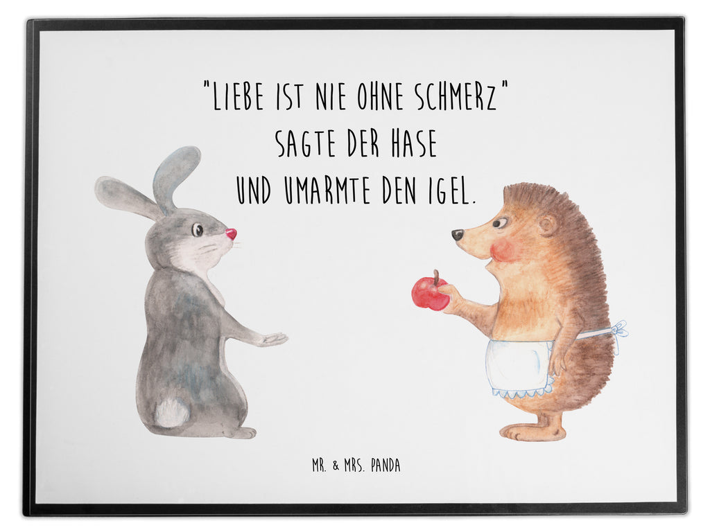 Schreibtischunterlage Liebe ist nie ohne Schmerz Schreibunterlage, Schreibtischauflage, Bürobedarf, Büroartikel, Schreibwaren, Schreibtisch Unterlagen, Schreibtischunterlage Groß, Tiermotive, Gute Laune, lustige Sprüche, Tiere, Igel und Hase, Igel, Hase, Liebe Spruch, Liebeskummer Geschenk, Herzschmerz, Trösten, Trennungsschmerz, Spruch romantisch