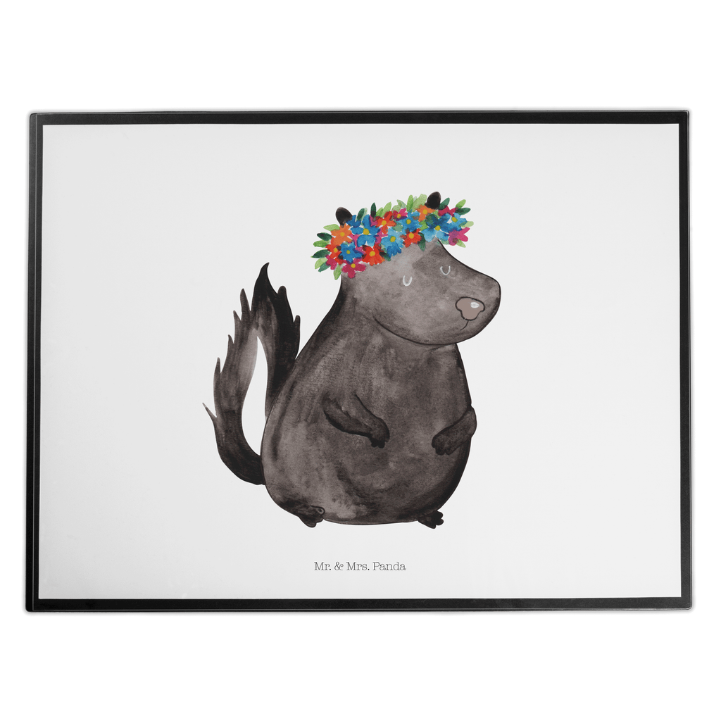 Schreibtischunterlage Stinktier Blumenmaedchen Schreibunterlage, Schreibtischauflage, Bürobedarf, Büroartikel, Schreibwaren, Schreibtisch Unterlagen, Schreibtischunterlage Groß, Stinktier, Skunk, Wildtier, Raubtier, Stinker, Stinki, Yoga, Namaste, Lebe, Liebe, Lache
