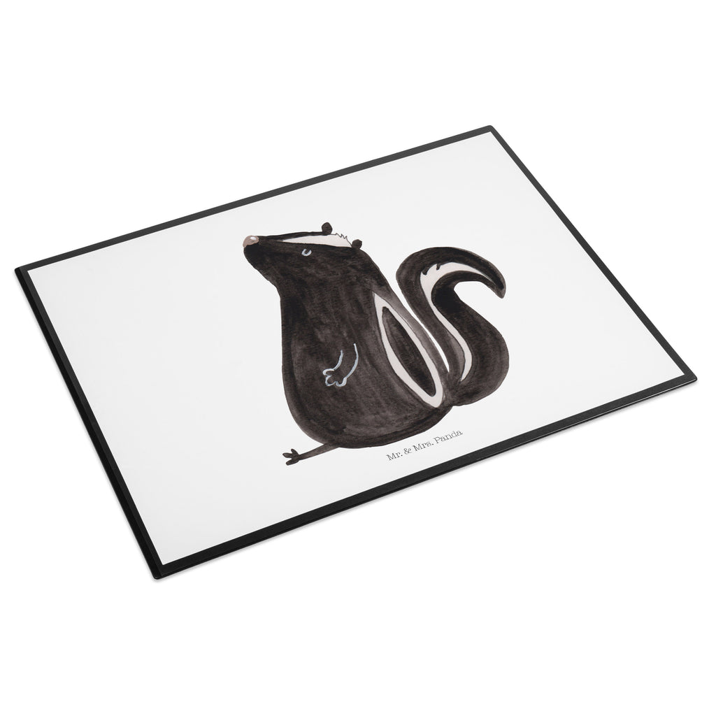 Schreibtischunterlage Stinktier sitzend Schreibunterlage, Schreibtischauflage, Bürobedarf, Büroartikel, Schreibwaren, Schreibtisch Unterlagen, Schreibtischunterlage Groß, Stinktier, Skunk, Wildtier, Raubtier, Stinker, Stinki, Spruch, Büro, Recht, Besserwisser