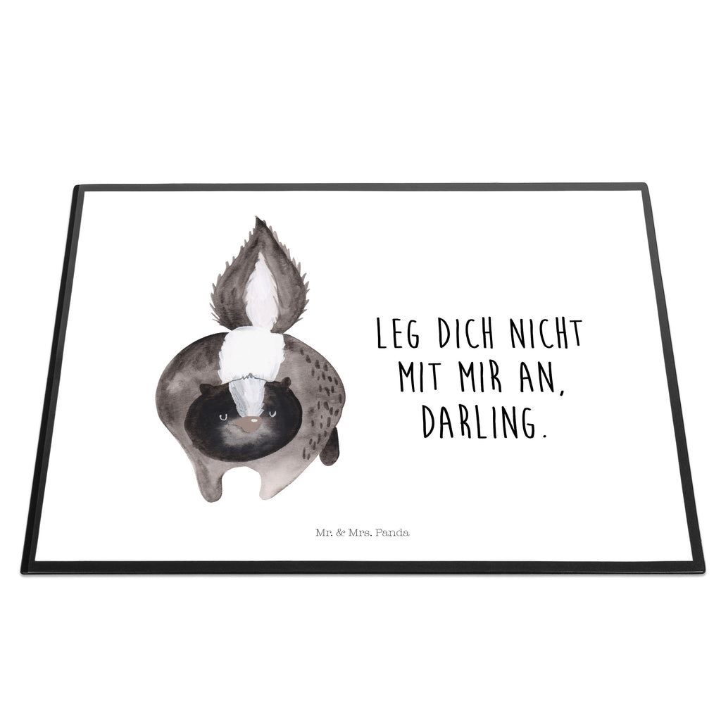 Schreibtischunterlage Stinktier Angriff Schreibunterlage, Schreibtischauflage, Bürobedarf, Büroartikel, Schreibwaren, Schreibtisch Unterlagen, Schreibtischunterlage Groß, Stinktier, Skunk, Wildtier, Raubtier, Stinker, Stinki, wütend, Drohung