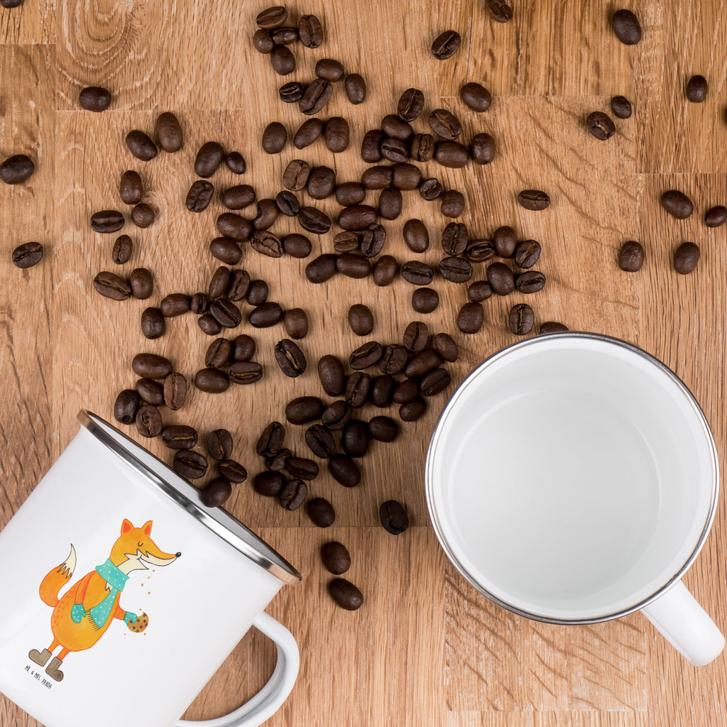 Camping Emaille Tasse Fuchs Keks Campingtasse, Trinkbecher, Metalltasse, Outdoor Tasse, Emaille Trinkbecher, Blechtasse Outdoor, Emaille Campingbecher, Edelstahl Trinkbecher, Metalltasse für Camping, Kaffee Blechtasse, Camping Tasse Metall, Fuchs, Füchse, Backen Spruch, Kekse, Winter, Weihnachtszeit, Plätzchen, Liebe, Küche Deko