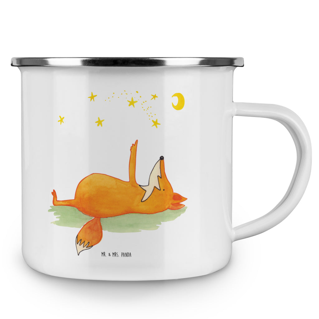 Camping Emaille Tasse Fuchs Sterne Campingtasse, Trinkbecher, Metalltasse, Outdoor Tasse, Emaille Trinkbecher, Blechtasse Outdoor, Emaille Campingbecher, Edelstahl Trinkbecher, Metalltasse für Camping, Kaffee Blechtasse, Camping Tasse Metall, Fuchs, Füchse, tröstende Worte, Spruch positiv, Spruch schön, Romantik, Always Look on the Bright Side of Life