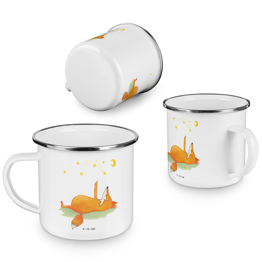 Camping Emaille Tasse Fuchs Sterne Campingtasse, Trinkbecher, Metalltasse, Outdoor Tasse, Emaille Trinkbecher, Blechtasse Outdoor, Emaille Campingbecher, Edelstahl Trinkbecher, Metalltasse für Camping, Kaffee Blechtasse, Camping Tasse Metall, Fuchs, Füchse, tröstende Worte, Spruch positiv, Spruch schön, Romantik, Always Look on the Bright Side of Life