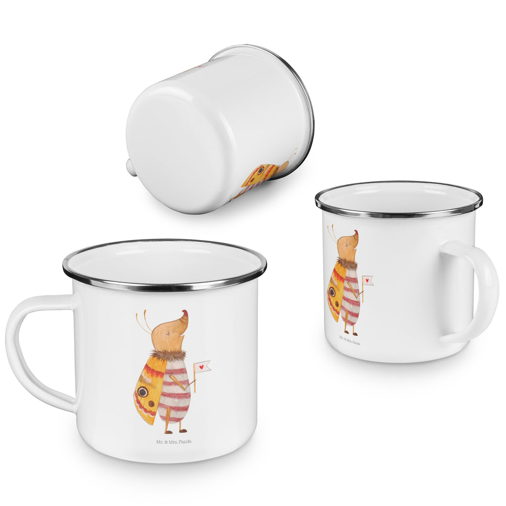 Camping Emaille Tasse Nachtfalter mit Fähnchen Campingtasse, Trinkbecher, Metalltasse, Outdoor Tasse, Emaille Trinkbecher, Blechtasse Outdoor, Emaille Campingbecher, Edelstahl Trinkbecher, Metalltasse für Camping, Kaffee Blechtasse, Camping Tasse Metall, Tiermotive, Gute Laune, lustige Sprüche, Tiere, Nachtfalter, Käfer, Spruch lustig, Spruch witzig, süß, niedlich, Küche Deko, Was kostet die Welt