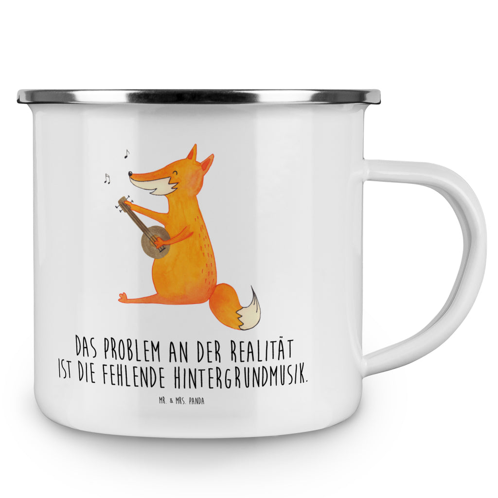 Camping Emaille Tasse Fuchs Gitarre Campingtasse, Trinkbecher, Metalltasse, Outdoor Tasse, Emaille Trinkbecher, Blechtasse Outdoor, Emaille Campingbecher, Edelstahl Trinkbecher, Metalltasse für Camping, Kaffee Blechtasse, Camping Tasse Metall, Fuchs, Füchse, Geschenk Musiker, Musik Spruch, Musikerin, Sänger, Sängerin, Gitarre