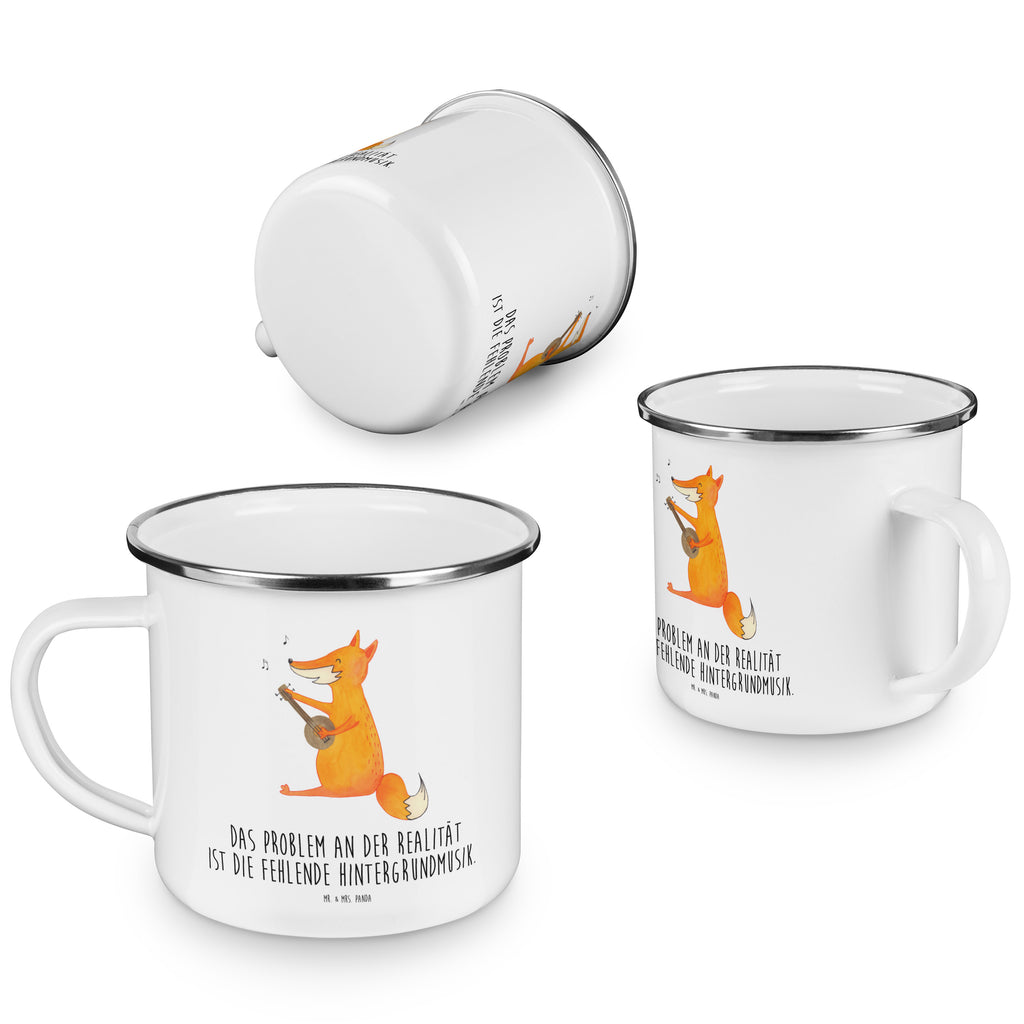 Camping Emaille Tasse Fuchs Gitarre Campingtasse, Trinkbecher, Metalltasse, Outdoor Tasse, Emaille Trinkbecher, Blechtasse Outdoor, Emaille Campingbecher, Edelstahl Trinkbecher, Metalltasse für Camping, Kaffee Blechtasse, Camping Tasse Metall, Fuchs, Füchse, Geschenk Musiker, Musik Spruch, Musikerin, Sänger, Sängerin, Gitarre