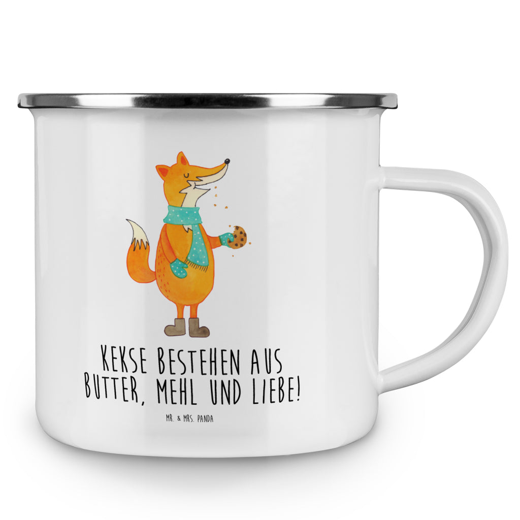 Camping Emaille Tasse Fuchs Keks Campingtasse, Trinkbecher, Metalltasse, Outdoor Tasse, Emaille Trinkbecher, Blechtasse Outdoor, Emaille Campingbecher, Edelstahl Trinkbecher, Metalltasse für Camping, Kaffee Blechtasse, Camping Tasse Metall, Fuchs, Füchse, Backen Spruch, Kekse, Winter, Weihnachtszeit, Plätzchen, Liebe, Küche Deko