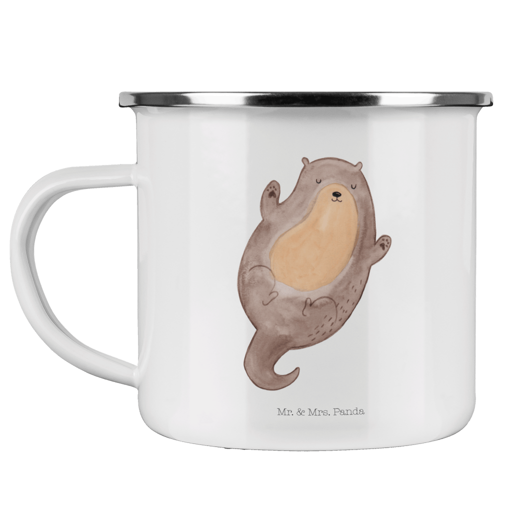 Camping Emaille Tasse Otter Umarmen Campingtasse, Trinkbecher, Metalltasse, Outdoor Tasse, Emaille Trinkbecher, Blechtasse Outdoor, Emaille Campingbecher, Edelstahl Trinkbecher, Metalltasse für Camping, Kaffee Blechtasse, Camping Tasse Metall, Otter, Fischotter, Seeotter, Otter Seeotter See Otter