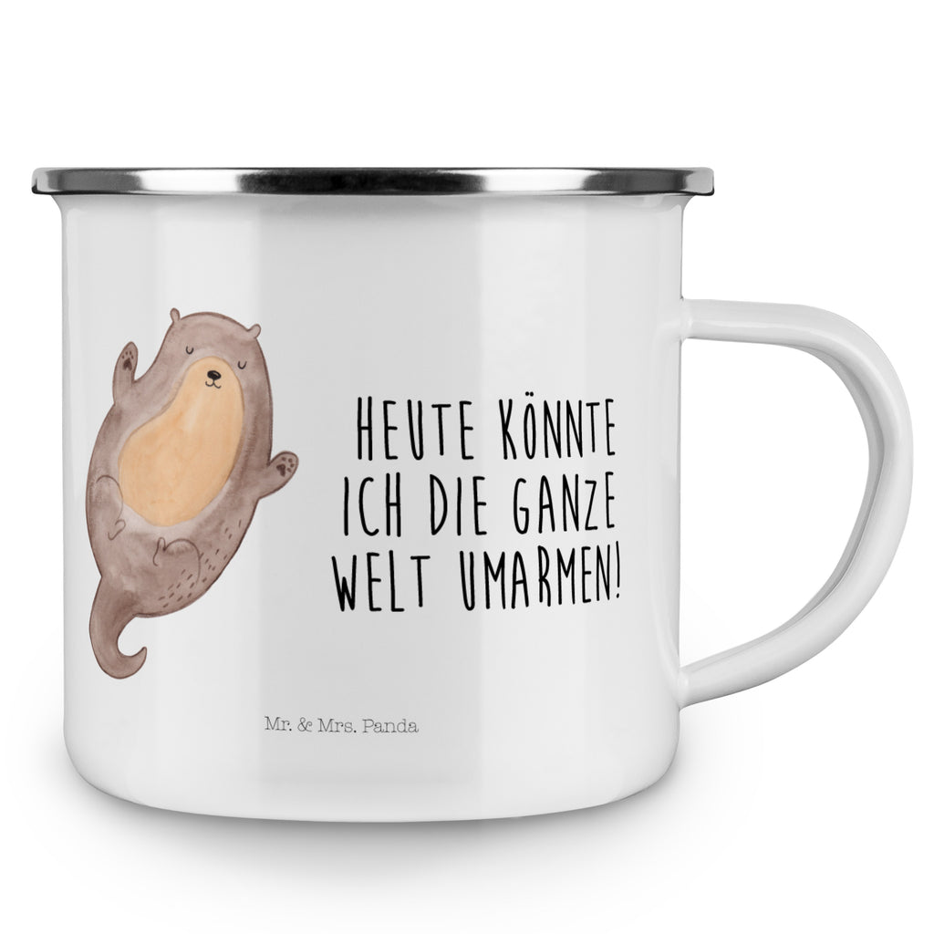 Camping Emaille Tasse Otter Umarmen Campingtasse, Trinkbecher, Metalltasse, Outdoor Tasse, Emaille Trinkbecher, Blechtasse Outdoor, Emaille Campingbecher, Edelstahl Trinkbecher, Metalltasse für Camping, Kaffee Blechtasse, Camping Tasse Metall, Otter, Fischotter, Seeotter, Otter Seeotter See Otter