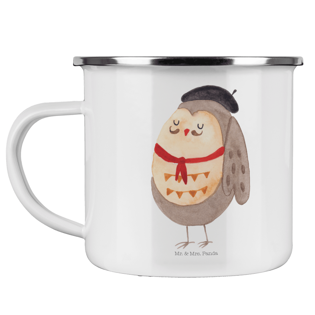 Camping Emaille Tasse Eule Französisch Campingtasse, Trinkbecher, Metalltasse, Outdoor Tasse, Emaille Trinkbecher, Blechtasse Outdoor, Emaille Campingbecher, Edelstahl Trinkbecher, Metalltasse für Camping, Kaffee Blechtasse, Camping Tasse Metall, Eule, Eulen, Eule Deko, Owl, hibou, La vie est belle, das Leben ist schön, Spruch schön, Spruch Französisch, Frankreich