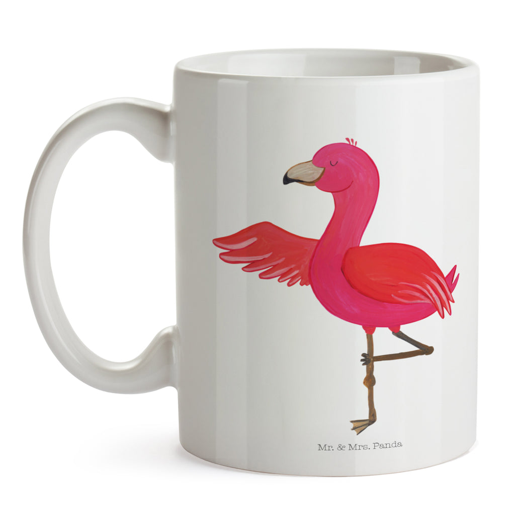 Tasse Flamingo Yoga Flamingo, Vogel, Yoga, Namaste, Achtsamkeit, Yoga-Übung, Entspannung, Ärger, Aufregen, Tiefenentspannung Becher, Kaffeetasse, Kaffeebecher, Tee, Frühstück, Büro  Flamingo