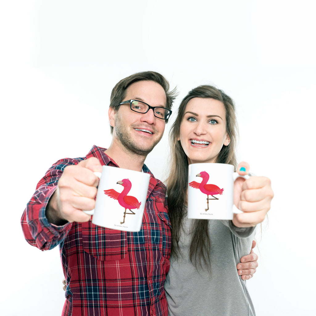 Tasse Flamingo Yoga Flamingo, Vogel, Yoga, Namaste, Achtsamkeit, Yoga-Übung, Entspannung, Ärger, Aufregen, Tiefenentspannung Becher, Kaffeetasse, Kaffeebecher, Tee, Frühstück, Büro  Flamingo