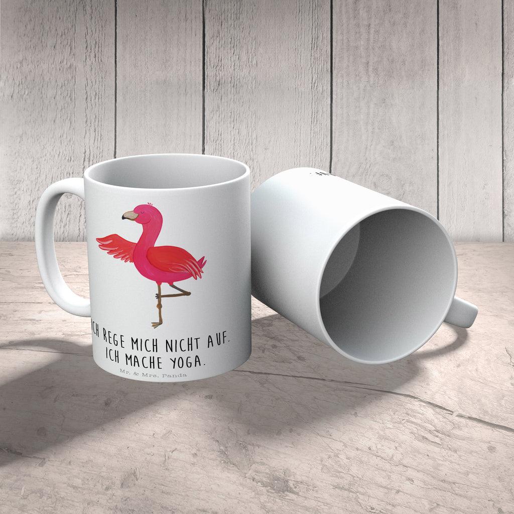 Tasse Flamingo Yoga Flamingo, Vogel, Yoga, Namaste, Achtsamkeit, Yoga-Übung, Entspannung, Ärger, Aufregen, Tiefenentspannung Becher, Kaffeetasse, Kaffeebecher, Tee, Frühstück, Büro  Flamingo